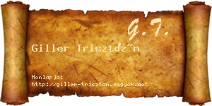 Giller Trisztán névjegykártya